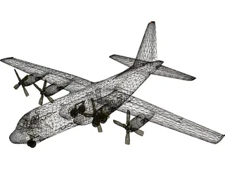 Lockheed C-130 Hercules 3D Model preview