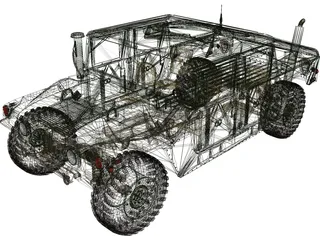 Hummer (1993) 3D Model preview