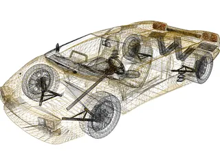 Lamborghini Diablo (1990) 3D Model preview