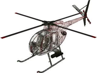 Hughes OH-6A Cayuse 3D Model preview