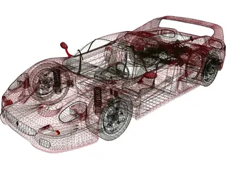 Ferrari F50 (1995) 3D Model preview
