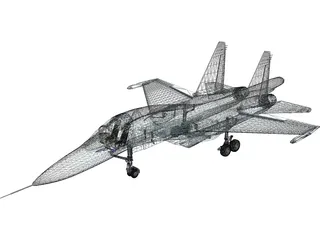 Sukhoi Su-34 Fullback 3D Model preview
