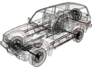 Toyota Land Cruiser (1980) 3D Model preview