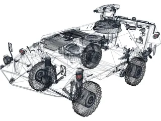 Mowag Piranha 4x4 3D Model preview