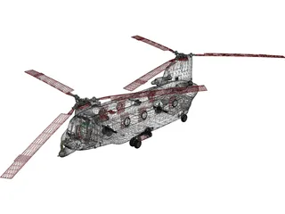 Boeing ACH-47 Chinook 3D Model preview