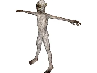 Gollum 3D Model preview