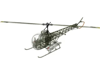 Bell H13 3D Model preview