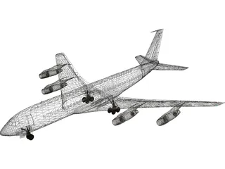 Boeing 707 3D Model preview