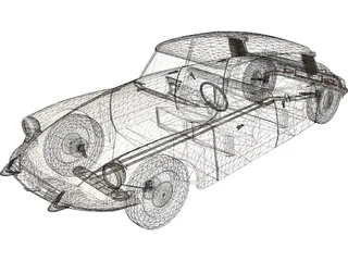 Citroen DS19 (1966) 3D Model preview