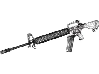 M16 Colt 3D Model preview
