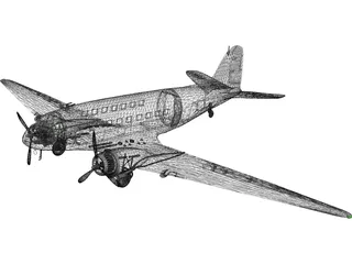 Douglas DC-3 3D Model preview
