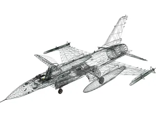 F-16C 3D Model preview