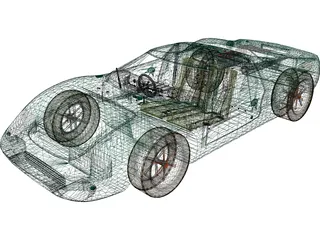 Ford GT40 (1965) 3D Model preview