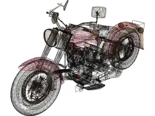 Harley-Davidson FLSTF Fatboy 3D Model preview