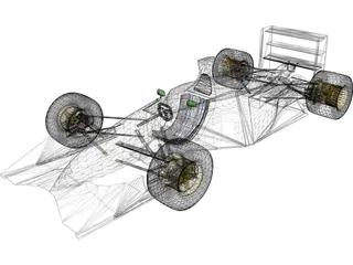 F1 Jordan 191 3D Model preview