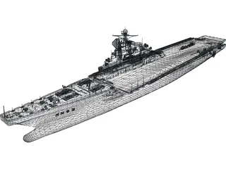 Kiev Russian Aircraft Carrier 3D Model preview
