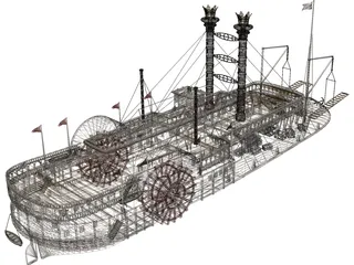 Mississippi Queen 3D Model preview