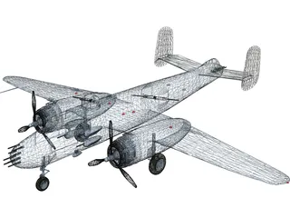 North American B-25J Mitchell 3D Model preview