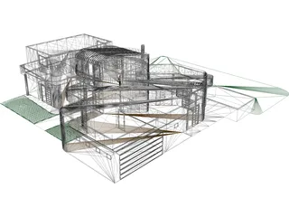 House One And Half Story 3D Model preview