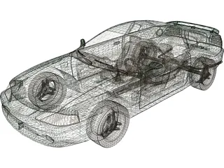 Ford Mustang GT (1994) 3D Model preview