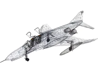 McDonnell Douglas F-4 Phantom II 3D Model preview
