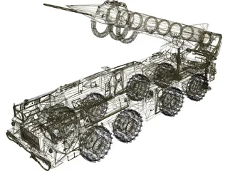 Scud B Missile Launcher 3D Model preview
