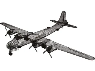 Boeing B-29 Superfortress 3D Model preview