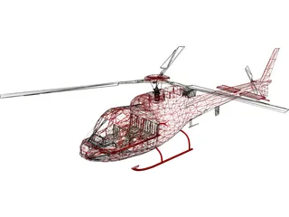 Eurocopter AS-350 Ecureuil 3D Model preview