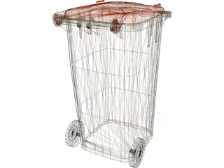 Garbage Can 3D Model preview