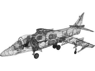 AV-8B Harrier II 3D Model preview