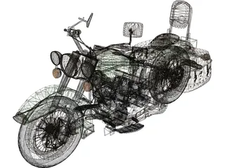 Harley-Davidson FLSTC Heritage Softail Classic 3D Model preview