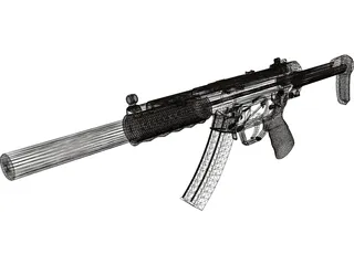 Heckler And Koch MP5 3D Model preview