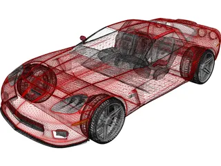 Chevrolet Corvette Z06 (2007) 3D Model preview