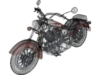 Honda Shadow UT 1100 Ace 3D Model preview