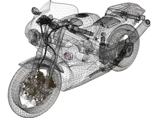Honda VFR750RRC30 3D Model preview