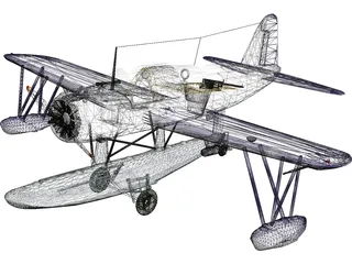 Vought OS2U Kingfisher 3D Model preview