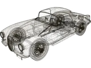 Lancia Aurelia B24 Spider (1955) 3D Model preview