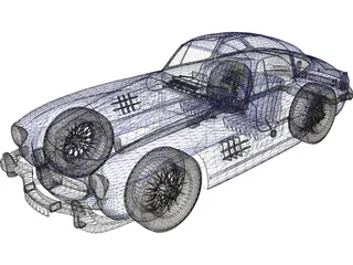 Mercedes-Benz 300 SL Coupe 3D Model preview