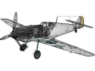 Messerschmitt BF-109E Emil 3D Model preview