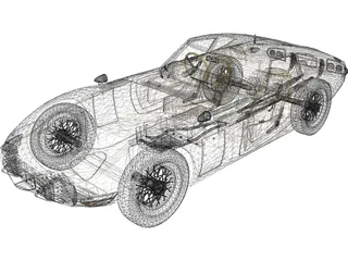 Toyota 2000GT (1967) 3D Model preview