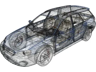 Subaru Outback Wagon (2005) 3D Model preview