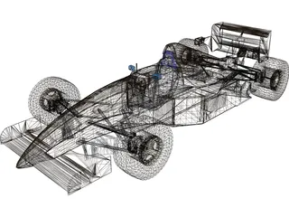 F1 Tyrrell Yamaha (1994) 3D Model preview