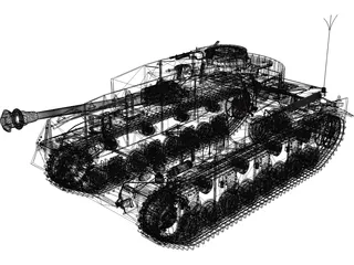 Panzer IV 3D Model preview