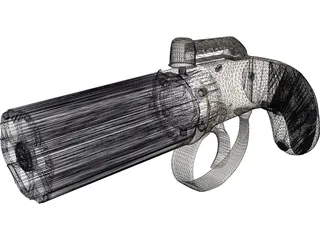 Pepperbox 45 3D Model preview
