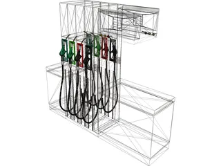 Petrol Pump 3D Model preview