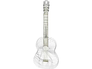 Guitar Spanish 3D Model preview