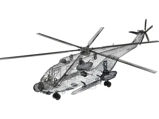Aerospatiale SA 321 Super Frelon 3D Model preview