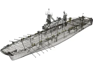 USS Tarawa LHA1 3D Model preview