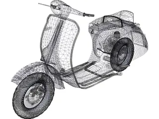 Scooter Vespa 3D Model preview