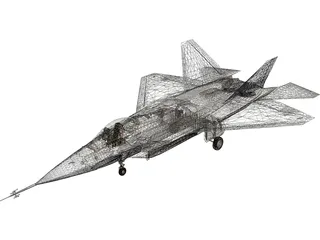 YF-22 Lightning 3D Model preview